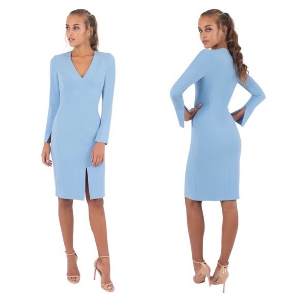 black halo sambora light blue dress